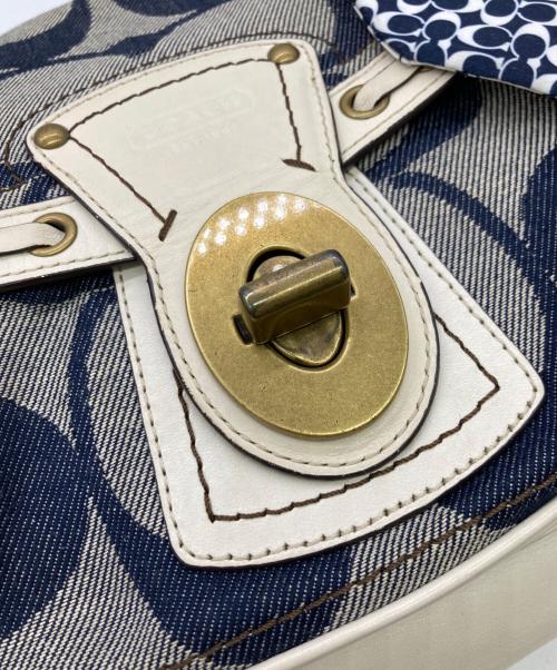 COACH（コーチ）COACH (コーチ) シグネチャーデニムワンショルダーバッグ グレーの古着・服飾アイテム