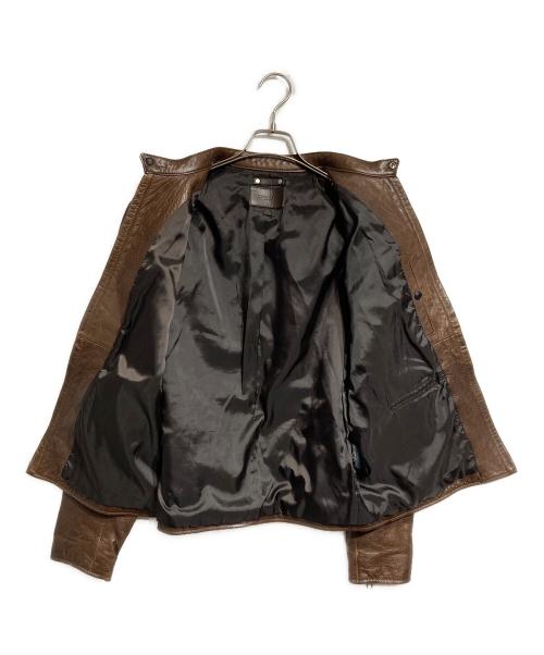 COACH（コーチ）COACH (コーチ) レザーシングルライダースジャケット/Leather Single Rider's Jacket ブラウン サイズ:Mの古着・服飾アイテム