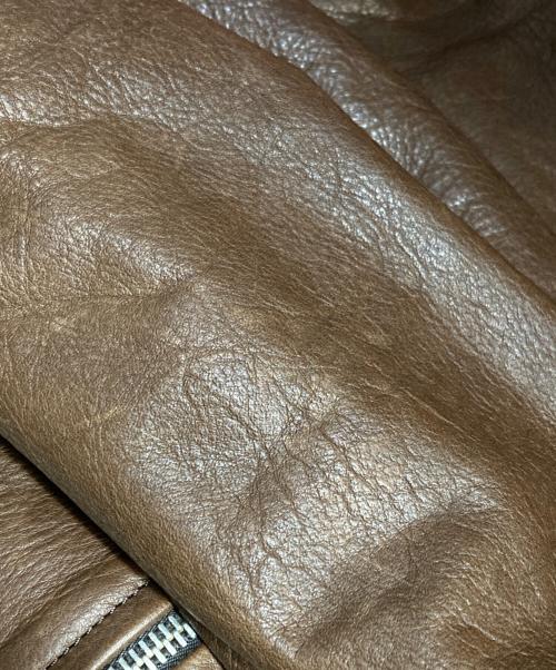 COACH（コーチ）COACH (コーチ) レザーシングルライダースジャケット/Leather Single Rider's Jacket ブラウン サイズ:Mの古着・服飾アイテム