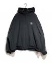 ）の古着「STRIPES OVER SIZED FLEECE JACKET/ストライプオーバーサイズフリースジャケット」｜ブラック