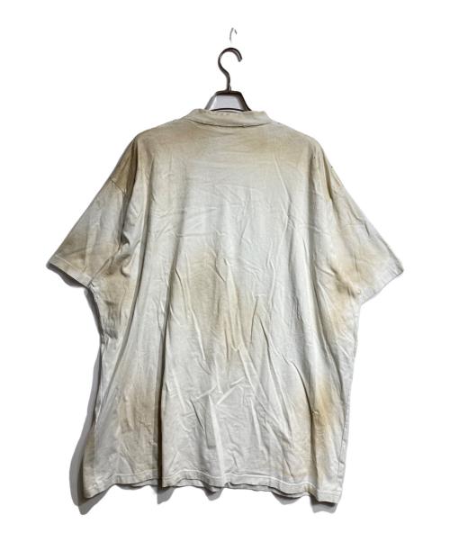 BALENCIAGA（バレンシアガ）BALENCIAGA (バレンシアガ) クラッシュダスト加工ワッペンTシャツ/Distressed dust-washed patch T-shirt ホワイト サイズ:5の古着・服飾アイテム