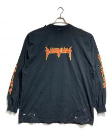 BALENCIAGA（バレンシアガ）の古着「Metal Oversized Long Sleeve Tee/メタルオーバーサイズ長袖T」｜ブラック