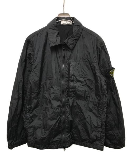STONE ISLAND（ストーンアイランド）STONE ISLAND (ストーンアイランド) ワッペンガーメントダイナイロンジャケット ブラック サイズ:XLの古着・服飾アイテム