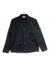 STONE ISLAND（ストーンアイランド）の古着「Logo-Appliqued Gabardine Overshirt/ロゴアップリケ ガバルディンオーバーシャツ」｜ブラック