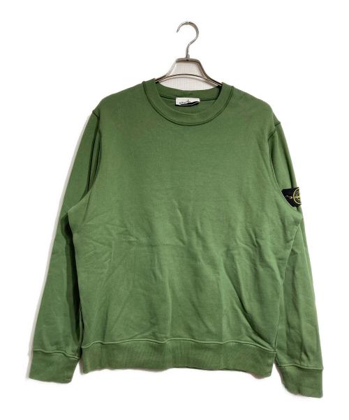 STONE ISLAND（ストーンアイランド）STONE ISLAND (ストーンアイランド) ロゴパッチスウェット/logo patch sweatshirt グリーン サイズ:XLの古着・服飾アイテム