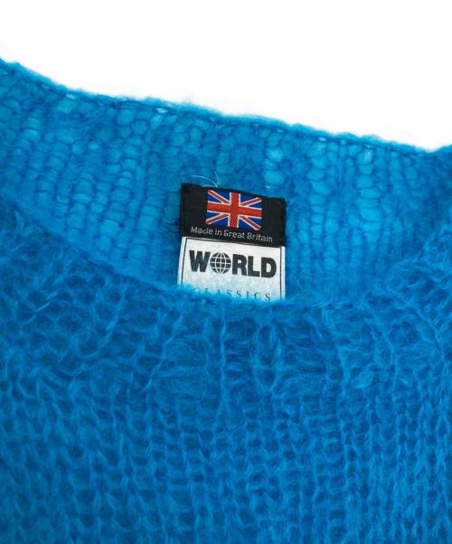 WORLD CLASSICS（ワールドクラシック）WORLD CLASSICS (ワールドクラシック) 90S復刻モヘヤバイカラーニット ブルー×レッド サイズ:-の古着・服飾アイテム