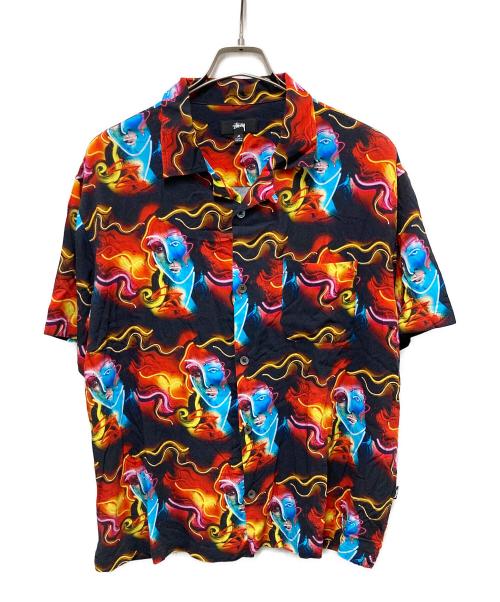stussy（ステューシー）stussy (ステューシー) NEON VENUS SHIRT レッド×ブラック サイズ:	SIZE Mの古着・服飾アイテム