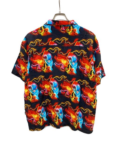 stussy（ステューシー）stussy (ステューシー) NEON VENUS SHIRT レッド×ブラック サイズ:	SIZE Mの古着・服飾アイテム