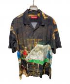 SUPREMEシュプリーム）の古着「ERNIE BARNES S/S SHIRT」｜ブラック