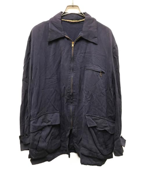 USED（ユーズド）USED (ユーズド) ギャバジンスポーツジャケット ネイビー サイズ:-の古着・服飾アイテム