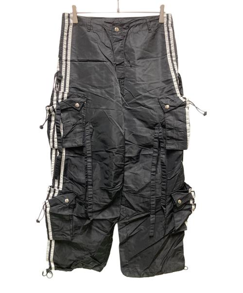 GS（ジーエス）GS (ジーエス) Re-Nylon 3 stripes techno cargo pants ブラック サイズ:Mの古着・服飾アイテム