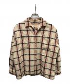 PARSOW'Sパーソンズ）の古着「ボックスウールシャツ」｜ホワイト