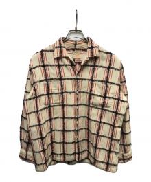 PARSOW'S（パーソンズ）の古着「ボックスウールシャツ」｜ホワイト