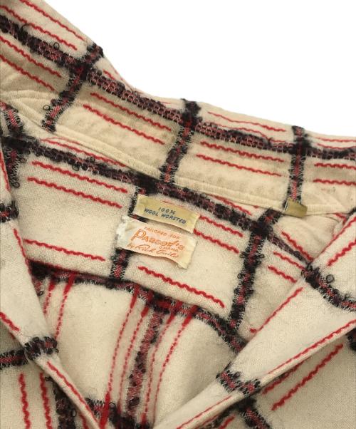 PARSOW'S（パーソンズ）PARSOW'S (パーソンズ) ボックスウールシャツ ホワイト サイズ:MLの古着・服飾アイテム