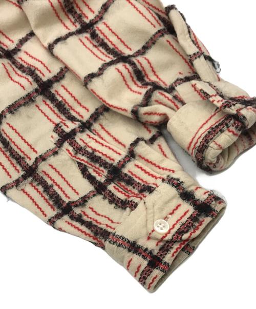 PARSOW'S（パーソンズ）PARSOW'S (パーソンズ) ボックスウールシャツ ホワイト サイズ:MLの古着・服飾アイテム