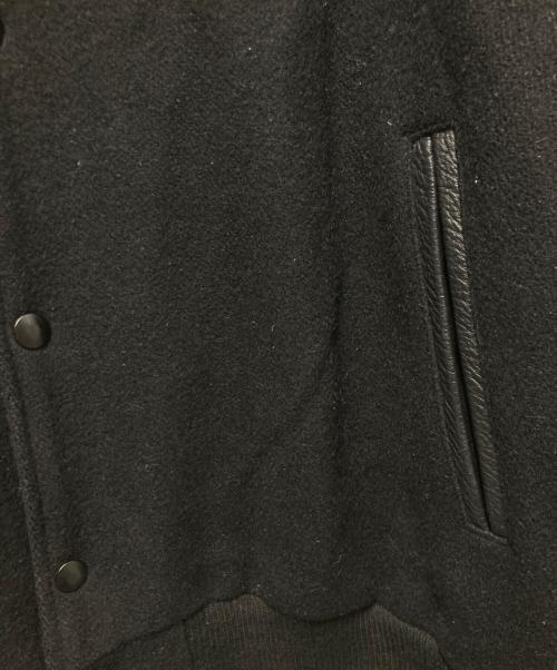 wear&tear（-）WEAR&TEAR (-) レザー切替スタジャン ブラック サイズ:XLの古着・服飾アイテム