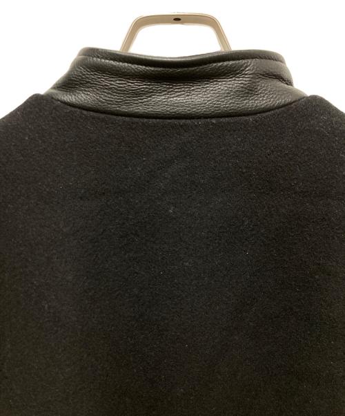 wear&tear（-）WEAR&TEAR (-) レザー切替スタジャン ブラック サイズ:XLの古着・服飾アイテム