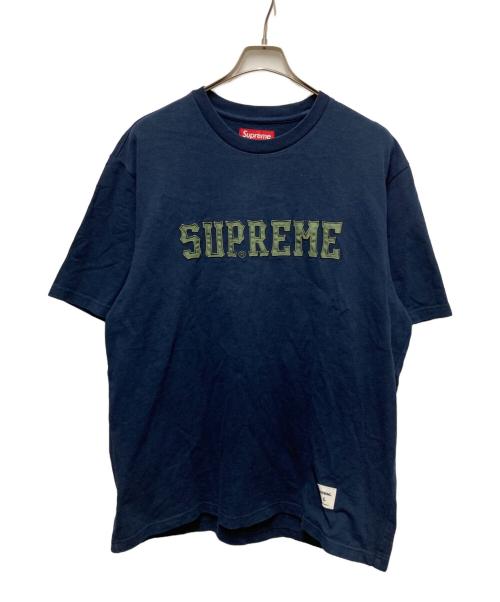 SUPREME（シュプリーム）Supreme (シュプリーム) Twill Applique S/S Top ネイビー サイズ:Lの古着・服飾アイテム