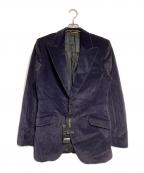 DOLCE & GABBANAドルチェ＆ガッバーナ）の古着「ベルベッドテーラードジャケット」｜パープル