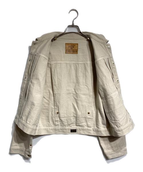 ATLAST & CO（アットラスト）ATLAST & CO (アットラスト) デニムトラッカージャケット ホワイト サイズ:40の古着・服飾アイテム