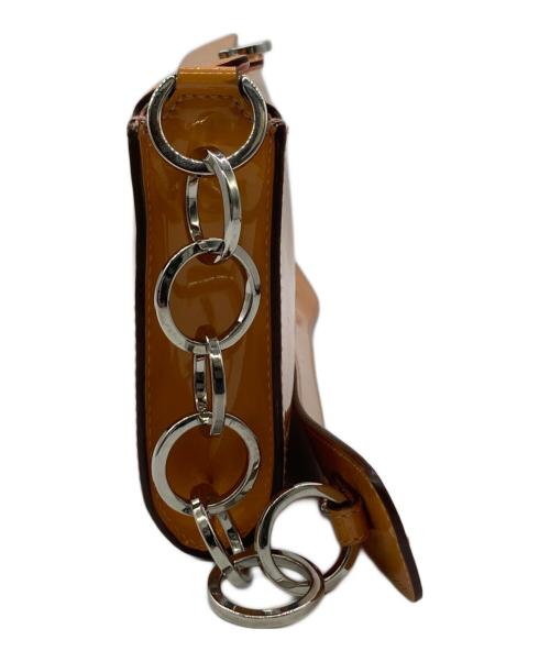 Salvatore Ferragamo（サルヴァトーレ フェラガモ）Salvatore Ferragamo (サルヴァトーレ フェラガモ) エナメルワンショルダーバッグ オレンジの古着・服飾アイテム