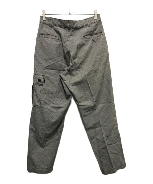 stussy（ステューシー）stussy (ステューシー) 90s ハウンドトゥースカーゴパンツ ブラック×ホワイト サイズ:30の古着・服飾アイテム