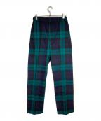 KAPTAIN SUNSHINEキャプテンサンシャイン）の古着「Scottish Sideseemless Trousers/スコティッシュサイドシームレストラウザーズ」｜グリーン