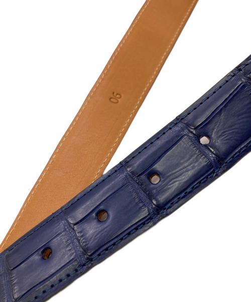 山本製鞄（ヤマモトセイホウ）山本製鞄 (ヤマモトセイホウ) クロコダイルベルト ブルーの古着・服飾アイテム