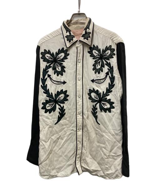 USED（ユーズド）USED (ユーズド) ウエスタンレーヨンギャバシャツ ホワイト サイズ:-の古着・服飾アイテム