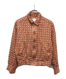 NICOLE（ニコル）の古着「80s レーヨンジャケット」｜オレンジ