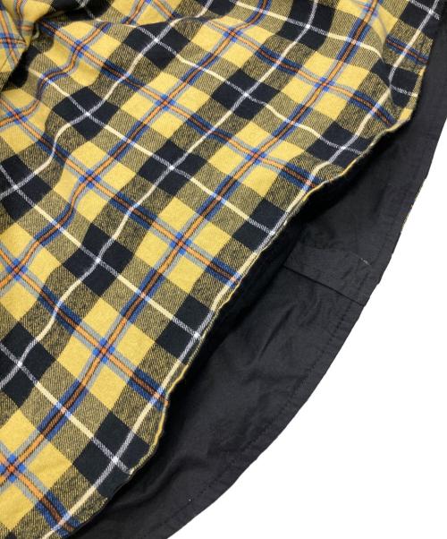 PROJECT G/R（プロジェクト ジーアール）PROJECT G/R (プロジェクト ジーアール) リバーシブルフーディチェックシャツ ブラック×イエロー サイズ:３の古着・服飾アイテム