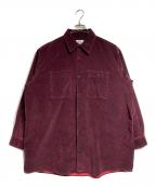 Acne studiosアクネ ストゥディオス）の古着「OVERSIZED CORDUROY SHIRT/オーバーサイズドコーデュロイシャツ」｜ボルドー
