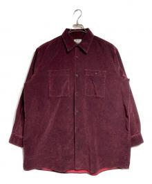 Acne studios（アクネ ストゥディオス）の古着「OVERSIZED CORDUROY SHIRT/オーバーサイズドコーデュロイシャツ」｜ボルドー