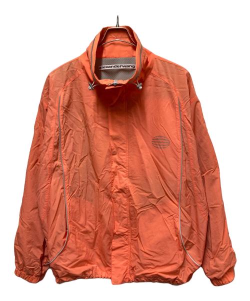 ALEXANDER WANG（アレキサンダー・ワン）ALEXANDER WANG (アレキサンダー・ワン) ロゴプリント ハイネック ジップアップ ジャケット オレンジ サイズ:Ｍの古着・服飾アイテム