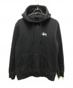 stussyステューシー）の古着「ロゴプリントフーディー」｜ブラック