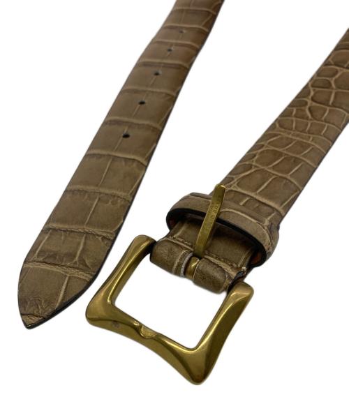 D'AMICO（ダミコ）D'AMICO (ダミコ) クロコベルト ブラウンの古着・服飾アイテム