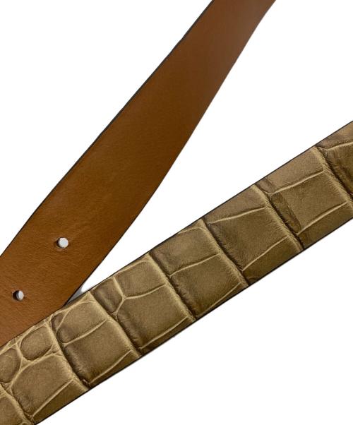 D'AMICO（ダミコ）D'AMICO (ダミコ) クロコベルト ブラウンの古着・服飾アイテム