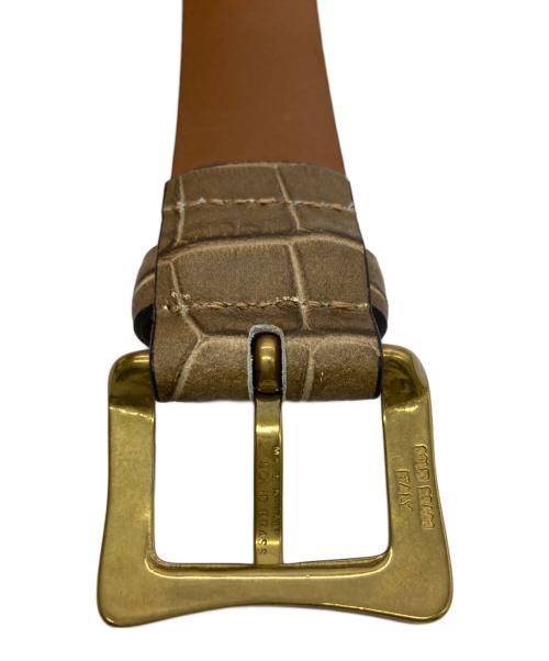 D'AMICO（ダミコ）D'AMICO (ダミコ) クロコベルト ブラウンの古着・服飾アイテム