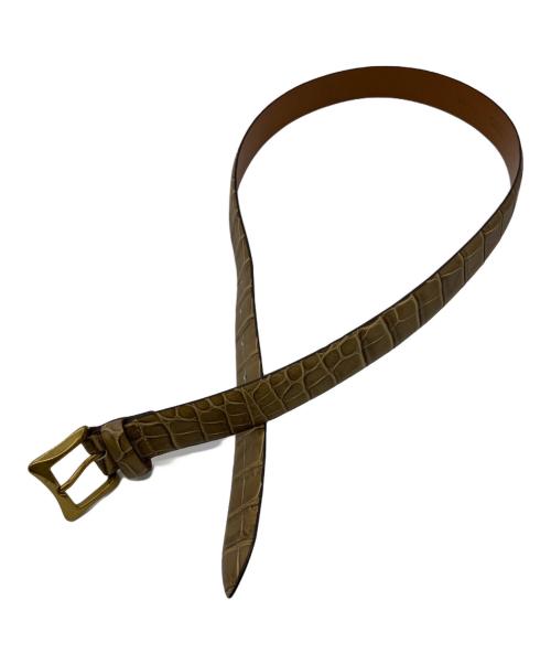 D'AMICO（ダミコ）D'AMICO (ダミコ) クロコベルト ブラウンの古着・服飾アイテム