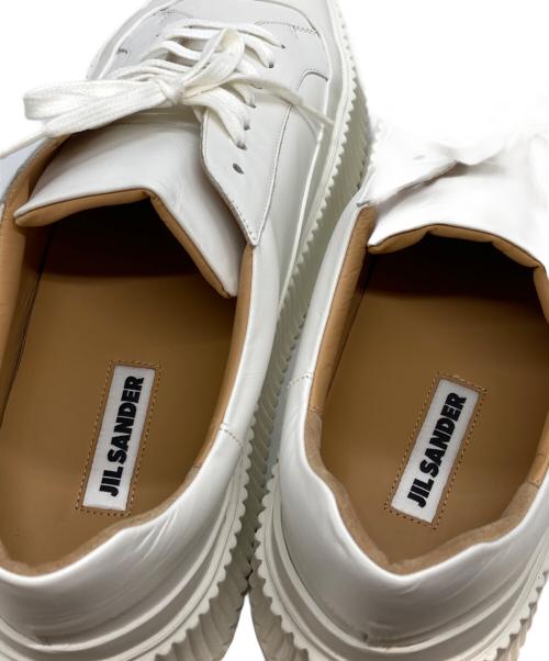 JIL SANDER（ジルサンダー）JIL SANDER (ジルサンダー) プラットフォームスニーカー ホワイト サイズ:45の古着・服飾アイテム