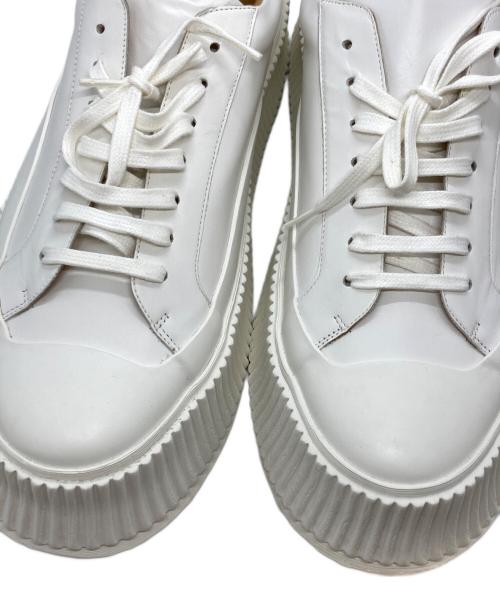 JIL SANDER（ジルサンダー）JIL SANDER (ジルサンダー) プラットフォームスニーカー ホワイト サイズ:45の古着・服飾アイテム