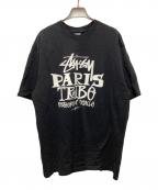 stussyステューシー）の古着「2025ワールドツアーロゴTシャツ」｜ブラック