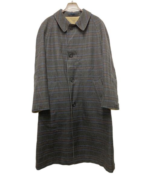 Aquascutum（アクアスキュータム）Aquascutum (アクアスキュータム) リバーシブルステンカラーコート グレー×ベージュ サイズ:不明の古着・服飾アイテム