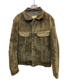 KURLAND（クールランド）の古着「スウェードトラッカージャケット」｜カーキ