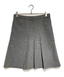CHANEL（シャネル）の古着「ココボタンプリーツウールスカート/Wool Skirt」｜グレー