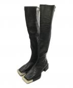 YELLOイエロ）の古着「ドラゴンスキン ニーハイブーツ」｜ブラック