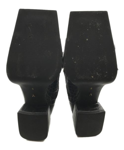 YELLO（イエロ）YELLO (イエロ) ドラゴンスキン ニーハイブーツ ブラック サイズ:sの古着・服飾アイテム