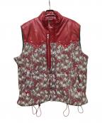 PLATEAU STUDIOプラテウスタジオ）の古着「WESTERN LACE PADDED VEST」｜レッド