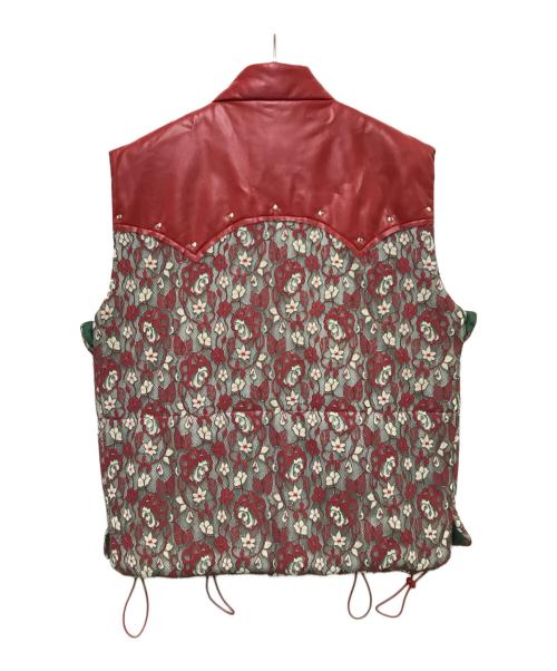 PLATEAU STUDIO（プラテウスタジオ）PLATEAU STUDIO (プラテウスタジオ) WESTERN LACE PADDED VEST レッド サイズ:1の古着・服飾アイテム