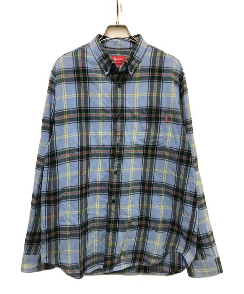 SUPREME（シュプリーム）Supreme (シュプリーム) Tartan Flannel Shirt ブルー サイズ:Lの古着・服飾アイテム